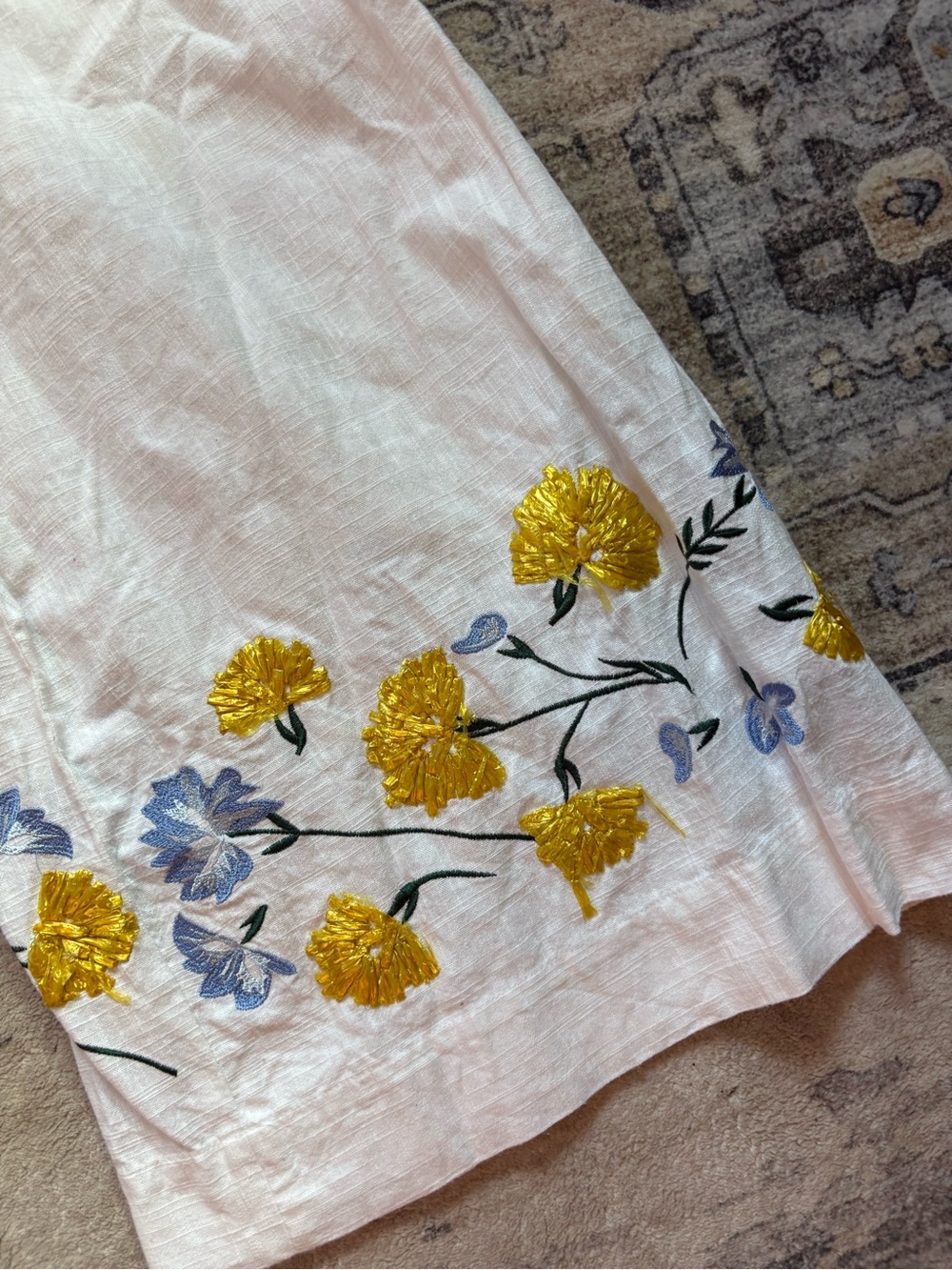 Club Monaco floral white jumpsuit size 2 cotton embroidered resortwear - Picture 3 of 11